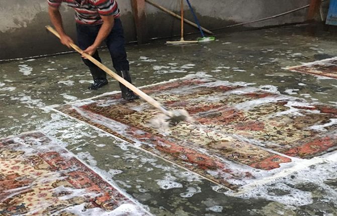پارو کشیدن فرش