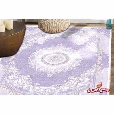 فرش ماشینی کلاریس کلکسیون کلاسیک کد 100102بنفش