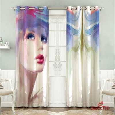 پرده 2عددی طرح طراحی (نقاشی) آبرنگی چهره کد 2382