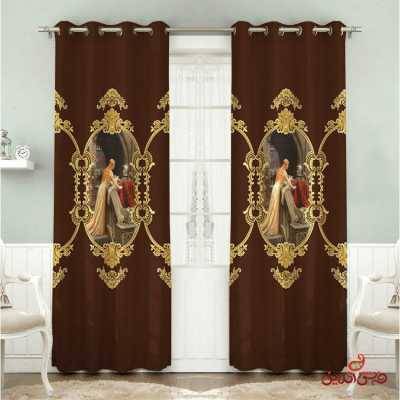 پرده 2عددی سنتی طرح نقاشی فرانسوی کد 2361