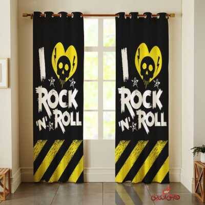 پرده 2عددی طرح rock and roll(راک اند رول)کد 2670