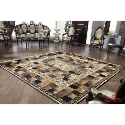 فرش پوست و چرم مربع 2258