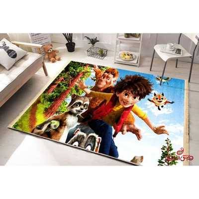 فرش ماشینی کودک کلاریس پسر پا گنده کد 100200