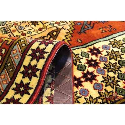 فرش دستباف خراسان طرح قشقایی گل ابریشم
