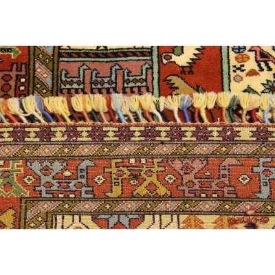 فرش دستباف خراسان طرح قشقایی گل ابریشم