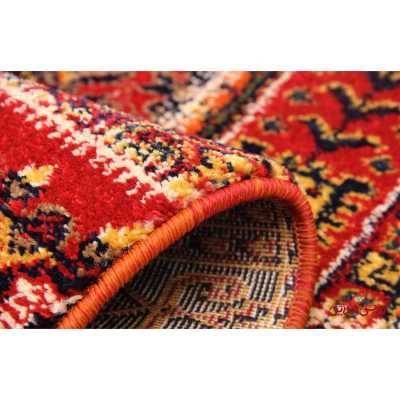 فرش ماشینی ساوین طرح چهل تیکه لاکی