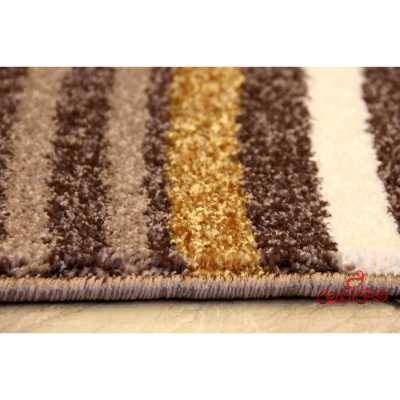 فرش ماشینی  ساوین طرح روژان نسکافه ای