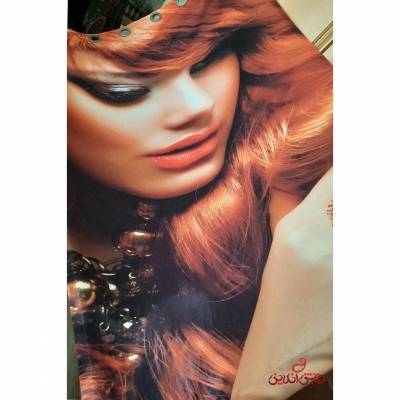 پرده 2عددی طرح چهره با موی نارنجی کد 2792