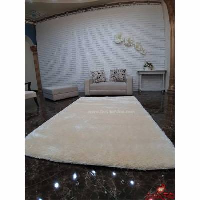 فرش شگی نخ تری دی ترک کرم