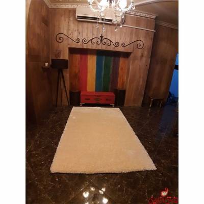 فرش شگی نخ تری دی ترک کرم