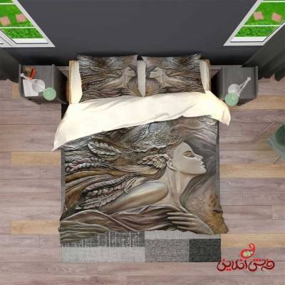 روتختی سه بعدی طرح زن سرخپوست  کد 2836