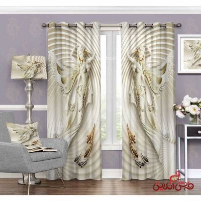 پرده طرح فرشته سنگی کد 3388