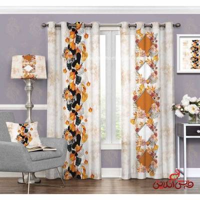 پرده طرح اشکال هندسی و گل کد 3589