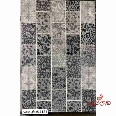 فرش ماشینی ساوین کلکسیون ویژن 4121 نقره ای روشن