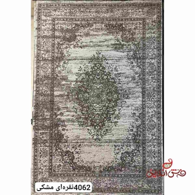 فرش ماشینی ساوین کلکسیون ویژن 4062 نقره ای مشکی