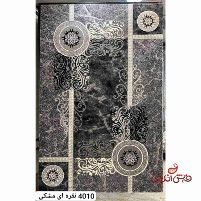 فرش ماشینی ساوین کلکسیون ویژن 4010 نقره ای مشکی