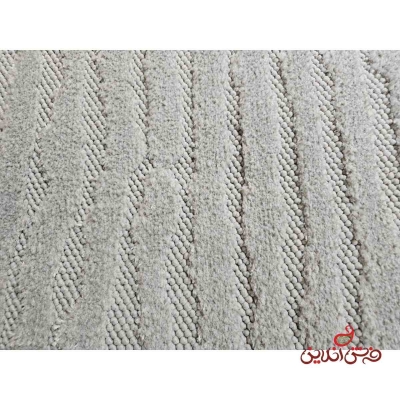 فرش ماشینی تاپ لوپ کد 1113 نقره ای